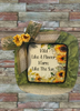 Dollar Tree CLEAR SQUARE Plastic PLATE Farmhouse Country Wall Art Sunflower Design WILD LIKE A FLOWER WARM LIKE THE SUN Handmade Gift Idea Crafters Delight {{ JAMsCraftCloset }}