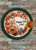 Metal Round TRAY Farmhouse Country Pumpkins Leaves and Floral Wall Art HAPPY FALL Y'ALL Handmade Gift Idea {{ JAMsCraftCloset }}