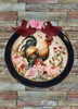 Dollar Tree Round Charger PLATE Farmhouse Country Wall Art Rooster With Pink Roses Handmade Gift Idea Crafters Delight {{ JAMsCraftCloset }}