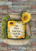 Dollar Tree CLEAR SQUARE Plastic PLATE Farmhouse Country Wall Art Sunflower Design RISE SHINE HOLD YOUR HEAD UP HIGH Handmade Gift Idea Crafters Delight {{ JAMsCraftCloset }}