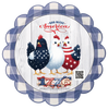 DIGITAL ROUND Graphic Design PATRIOTIC GOD BLESS AMERICA CHICKENS - PNG-JPEG-PDF-SVG-Decoupage-Sublimation Design Graphic Country Farmhouse Home Decor HOLIDAY Decor Gift Crafters Delight - JAMsCraftCloset