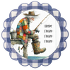ROUND Digital Graphic Design HERE FISHY FISHY FISHY Old Fisherman First Home Sublimation Decoupage PNG SVG Country Farmhouse Home Kitchen Decor Wall Art Shelf Sitter Gift Crafters Delight - JAMsCraftCloset