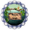 ROUND Digital Graphic Design WELCOME TO THE JUNGLE Wedding Gift First Home Sublimation Decoupage PNG SVG Country Farmhouse Home Decor Wall Art Shelf Sitter Gift Crafters Delight - JAMsCraftCloset