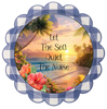 ROUND Digital Graphic Design - LET THE SEA QUIET THE NOISE - Wedding Gift HOME DECOR Sublimation Decoupage PNG SVG PDF JPEG BEACH THEME Country Farmhouse Wall Art Shelf Sitter Gift Crafters Delight - JAMsCraftCloset