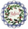 ROUND Digital Graphic Design &nbsp;Merry Christmas Holly Berries Yellow Background - CHRISTMAS DESIGN PNG-JPEG-PDF-SVG-Decoupage-Sublimation Design Graphic Country Farmhouse Home Decor HOLIDAY Decor Gift Crafters Delight - JAMsCraftCloset
