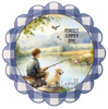 ROUND Digital Graphic Design PERFECT SUMMER DAY Little Boy and Dog Fishing First Home Sublimation Decoupage PNG SVG Country Farmhouse Home Decor Wall Art Shelf Sitter Gift Crafters Delight - JAMsCraftCloset
