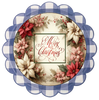 ROUND Digital Graphic Design MERRY CHRISTMAS POINSETTIAS - CHRISTMAS DESIGN PNG-JPEG-PDF-SVG-Decoupage-Sublimation Design Graphic Country Farmhouse Home Decor HOLIDAY Decor Gift Crafters Delight - JAMsCraftCloset
