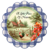 ROUND Digital Graphic Design A LITTLE BIT OF HEAVEN Farm Chickens Wedding Gift First Home Sublimation Decoupage PNG SVG Country Farmhouse Home Kitchen Decor Wall Art Shelf Sitter Gift Crafters Delight - JAMsCraftCloset