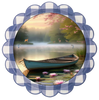 ROUND Digital Graphic Design LONELY BOAT WITH DEER AND FISH Decor Lake Scene With Animals First Home Sublimation Decoupage PNG SVG Country Farmhouse Home Decor Wall Art Shelf Sitter Gift Crafters Delight - JAMsCraftCloset