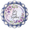 ROUND Digital Graphic Design Purple Lilac Lavender Floral - Wedding Gift KITCHEN DECOR Sublimation Decoupage PNG SVG PDF JPEG Country Farmhouse Home Decor Gift Crafters Delight - JAMsCraftCloset