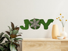 JOY Red and Green With Bling Snowflake Wooden Primitive Hand Painted Handmade Christmas Winter Decoration Home Decor Holiday &nbsp;- JAMsCraftCloset