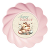 ROUND DIGITAL Graphic Design CHICK WITH HAT AND BUTTERFLIES - HAPPY EASTER Sublimation PNG SVG Country Farmhouse Home Decor Sign Shelf Sitter Wall Art Decor Wreath EASTER Design Gift Crafters Delight - JAMsCraftCloset