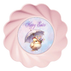 ROUND DIGITAL Graphic Design CHICK WITH UMBRELLA - HAPPY EASTER Sublimation PNG SVG Country Farmhouse Home Decor Sign Shelf Sitter Wall Art Decor Wreath EASTER Design Gift Crafters Delight