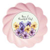 ROUND Digital Graphic Design HAVE A BEAUTIFUL DAY Purple Yellow Floral Wedding Gift First Home Sublimation Decoupage PNG SVG Country Farmhouse Home Decor Wall Art Shelf Sitter Gift Crafters Delight - JAMsCraftCloset