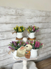 Bunny Rabbit With Basket of Eggs Table Decor Shelf Sitter Easter Decoration Home Country Decor Vintage Discontinued {{ JAMsCraftCloset }}