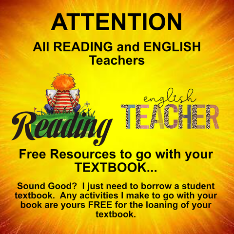 FREE TEACHER RESOURCES With Your Help - Student TEXTBOOK Needed - Reading/Language Arts - Will Try Science/History - WIN/WIN for US Both