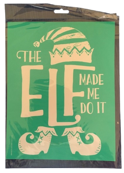 Chalk Couture STENCIL - NEW - THE ELF MADE ME DO IT - Winter Christmas Stencil - Reusable Adhesive Silkscreen Stencil - Happy Crafting - JAMsCraftCloset