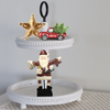 Shelf Sitters SANTA ON A STICK HOLDING TOYS Ceramic Vintage Holiday Decoration Christmas Decor Gift Idea 1995 Discontinued - JAMsCraftCloset