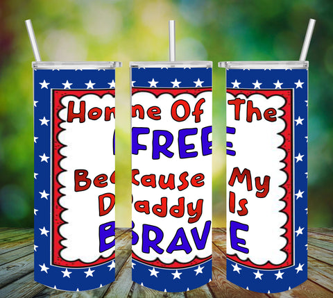 TUMBLER Full Wrap Sublimation Digital Graphic Design PATRIOTIC DESIGNS FROM BUNDLE 2 Download HOME OF THE FREE SVG-PNG Patio Porch Decor Gift Picnic Crafters Delight - Digital Graphic Design - JAMsCraftCloset