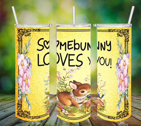 TUMBLER Full Wrap Sublimation Digital Graphic Design EASTER DESIGNS FROM BUNDLE 1 Download SOMEBUNNY LOVES YOU SVG-PNG Patio Porch Decor Gift Picnic Crafters Delight - Digital Graphic Design - JAMsCraftCloset