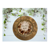PLATE CHARGER GOLD EMBOSSED FLORAL PLASTIC ROUND DECOUPAGED Upcycled Repurposed Wall Art or Shelf Sitter YOU ARE LOVED Home Decor Wedding Gift - JAMsCraftCloset