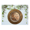 PLATE CHARGER GOLD EMBOSSED FLORAL PLASTIC ROUND DECOUPAGED Upcycled Repurposed Wall Art or Shelf Sitter LOVE IS MORE PRECIOUS THAN GOLD Home Decor Wedding Gift - JAMsCraftCloset