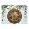 PLATE CHARGER GOLD EMBOSSED FLORAL PLASTIC ROUND DECOUPAGED Upcycled Repurposed Wall Art or Shelf Sitter LEAVE A TRAIL OF SPARKLE Home Decor Wedding Gift - JAMsCraftCloset