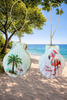 SCALLOP SEASHELL CHRISTMAS ORNAMENT- Shell FLAMINGO Christmas Ornaments SET 2 - BEACH COASTAL DECOR - Handmade Hand Painted DECOUPAGED Repurposed Upcycled Gift SET OF 2 Ornaments - JAMsCraftCloset