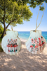 SCALLOP SEASHELL CHRISTMAS ORNAMENT- Shell FLAMINGO Christmas Ornaments SET 1 - BEACH COASTAL DECOR - Handmade Hand Painted DECOUPAGED Repurposed Upcycled Gift SET OF 2 Ornaments - JAMsCraftCloset