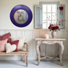 PLATE CHARGER PURPLE PLASTIC ROUND Decoupaged Hand Painted Upcycled Repurposed Wall Art NOTHING SMELLS BETTER THAN THE PERSON YOU LOVE Home Decor Wall Art Gift - JAMsCraftCloset