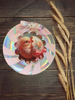 Plastic Round Pink and Silver TRAY Farmhouse Country Easter Decor CHICK IN EGG SHELL Wall Art HAPPY EASTER Cottage Chic Victorian Decor Handmade Gift Idea &nbsp;- JAMsCraftCloset