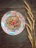 Plastic Round Pink and Silver TRAY Farmhouse Country Easter Decor VINTAGE EASTER BONNET Wall Art HAPPY EASTER Cottage Chic Victorian Decor Handmade Gift Idea &nbsp;- JAMsCraftCloset