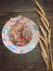 Plastic Round Pink and Silver TRAY Farmhouse Country Easter Decor BUNNY WITH BOW Wall Art HAPPY EASTER Cottage Chic Victorian Decor Handmade Gift Idea &nbsp;- JAMsCraftCloset