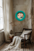 PLATE CHARGER TEAL AQUA PLASTIC ROUND DECOUPAGED Upcycled Repurposed Wall Art or Shelf Sitter YOU GIVE ME ENDLESS BUTTERFLIES Home Decor Wall Art Gift WEDDING - JAMsCraftCloset