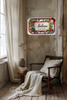 Metal Tray WHITE - CHRISTMAS - BELIEVE -Holly and Berries - HOLIDAY Wall Art Shelf Sitter Handmade Decoupaged Upcycled Metal Tray Gift- JAMsCraftCloset