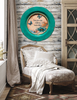 PLATE CHARGER TEAL AQUA PLASTIC ROUND DECOUPAGED Upcycled Repurposed Wall Art or Shelf Sitter YOU GIVE ME ENDLESS BUTTERFLIES Home Decor Wall Art Gift WEDDING - JAMsCraftCloset