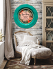 PLATE CHARGER TEAL AQUA PLASTIC ROUND DECOUPAGED Upcycled Repurposed Wall Art EVERY LOVE STORY IS BEAUTIFUL Home Decor Wall Art Gift WEDDING - JAMsCraftCloset