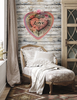 Heart Metal PAN Farmhouse Country Wall Art LOVE AND PINK ROSES Handmade Gift Idea Crafters Delight {{ JAMsCraftCloset }}