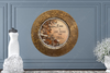 PLATE CHARGER GOLD EMBOSSED FLORAL PLASTIC ROUND DECOUPAGED Upcycled Repurposed Wall Art or Shelf Sitter LOVE IS MORE PRECIOUS THAN GOLD Home Decor Wedding Gift - JAMsCraftCloset