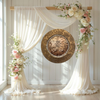 PLATE CHARGER GOLD EMBOSSED FLORAL PLASTIC ROUND DECOUPAGED Upcycled Repurposed Wall Art or Shelf Sitter A HEART OF GOLD IS WHERE THE RAINBOW BEGINS Home Decor Wedding Gift - JAMsCraftCloset