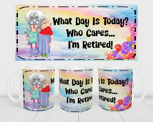 MUG Coffee Full Wrap Sublimation Digital Graphic Design Download WHAT DAY IS TODAY? SVG-PNG Kitchen Home Decor Gift Crafters Delight - Digital Graphic Design - JAMsCraftCloset