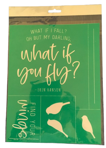Chalk Couture STENCIL - NEW - WHAT IF YOU FLY - Positive Saying Stencil - Reusable Adhesive Silkscreen Stencil - Happy Crafting - JAMsCraftCloset
