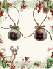 SCALLOP SEASHELL CHRISTMAS ORNAMENT- FARM ANIMALS Christmas Ornaments SET 6 - HOLIDAY DECOR - Handmade Hand Painted DECOUPAGED Repurposed Upcycled Gift SET OF 2 Ornaments - JAMsCraftCloset