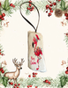 Antique West Virginia Roof Decoupaged Christmas Ornament - Flamingo With Lights Merry Christmas - Handmade Holiday Tree Decor Unique Beach Lake House Gift - JAMsCraftCloset