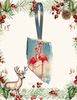 Antique West Virginia Roof Decoupaged Christmas Ornament - Flamingos With Lights - Handmade Holiday Tree Decor Unique Beach Lake House Gift - JAMsCraftCloset