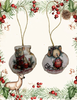 SCALLOP SEASHELL CHRISTMAS ORNAMENT- MICE Christmas Ornaments SET 3 - HOLIDAY DECOR - Handmade Hand Painted DECOUPAGED Repurposed Upcycled Gift SET OF 2 Ornaments - JAMsCraftCloset