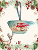 Antique West Virginia Roof Decoupaged Christmas Ornament - Flamingo Deck The Halls - Handmade Holiday Tree Decor Unique Beach Lake House Gift - JAMsCraftCloset