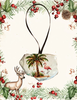 Antique West Virginia Roof Decoupaged Christmas Ornament - Flamingo With Packages - Handmade Holiday Tree Decor Unique Beach Lake House Gift - JAMsCraftCloset
