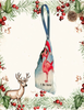 Antique West Virginia Roof Decoupaged Christmas Ornament - Flamingo I See Santa - Handmade Holiday Tree Decor Unique Beach Lake House Gift - JAMsCraftCloset