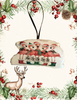 Antique West Virginia Roof Decoupaged Christmas Ornament - 5 Flamingos Fa La La La La - Handmade Holiday Tree Decor Unique Beach Lake House Gift - JAMsCraftCloset